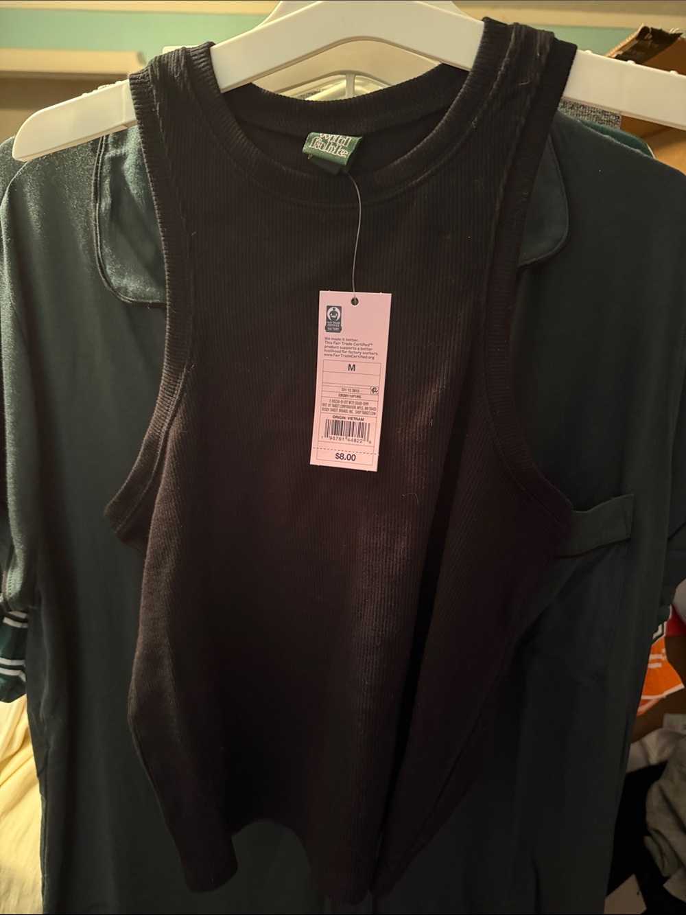wild fable Black Ribbed Tank Top